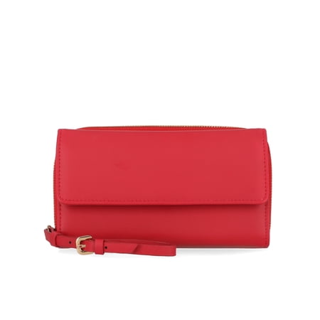 Time and Tru Women's Ainsley Bulk Clutch, Solid Red