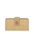 thumbnail image 1 of Time and Tru Women's Alexandra Slim Tab Wallet, Straw, 1 of 4