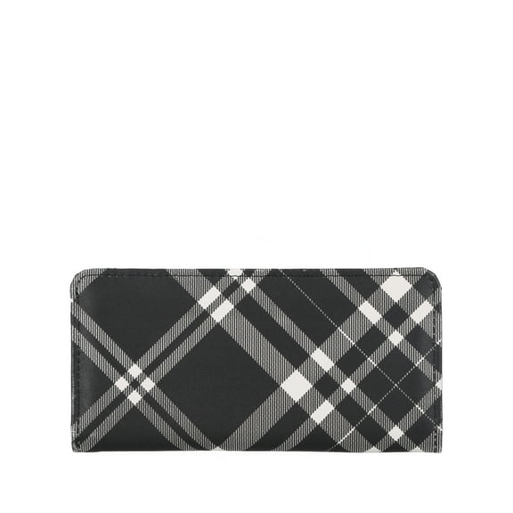 Time and Tru Women's Alexandra Slim Tab Wallet, Plaid