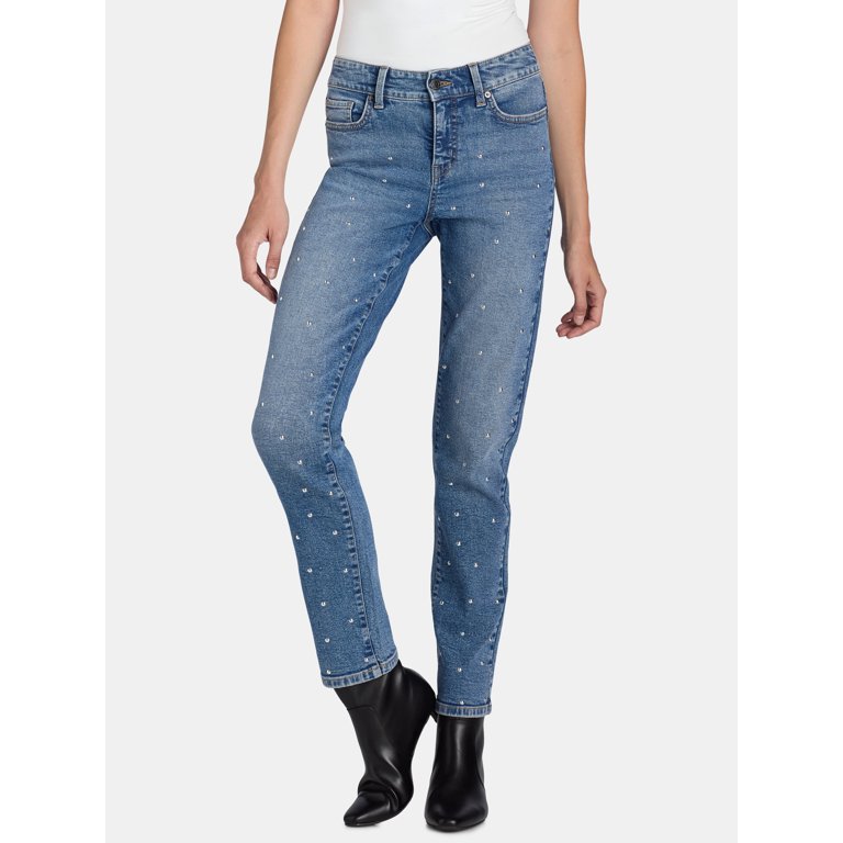 パンツ theredthread S tucked denim 1 T By Alexander Wang - EZ Mid-Rise Straight Leg Jean in Denim