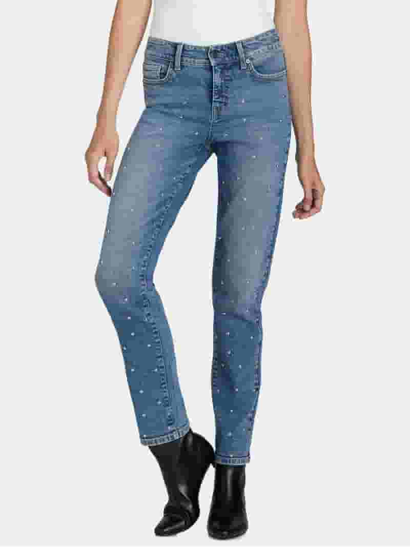 Time and Tru Women's All Over Front Studded Embellishment Time and Tru Women's All Over Front Studded Embellishment