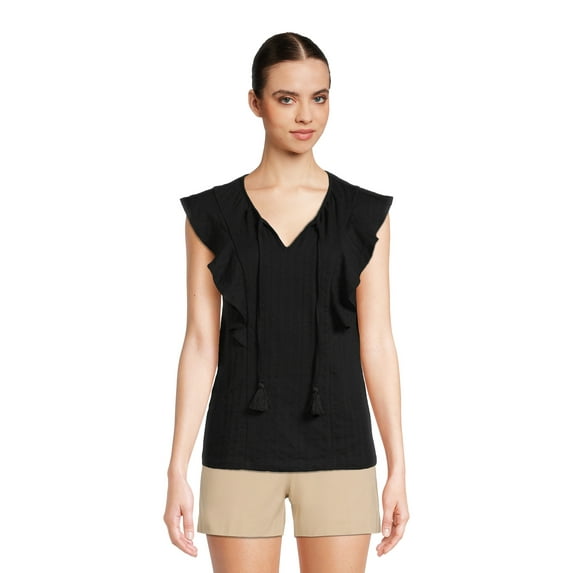 Time and Tru Women's Angel Sleeve Top