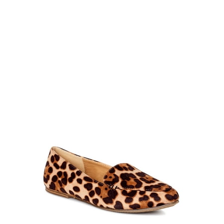 Time and Tru Women’s Animal Print Feather Flats, Available in Wide Width