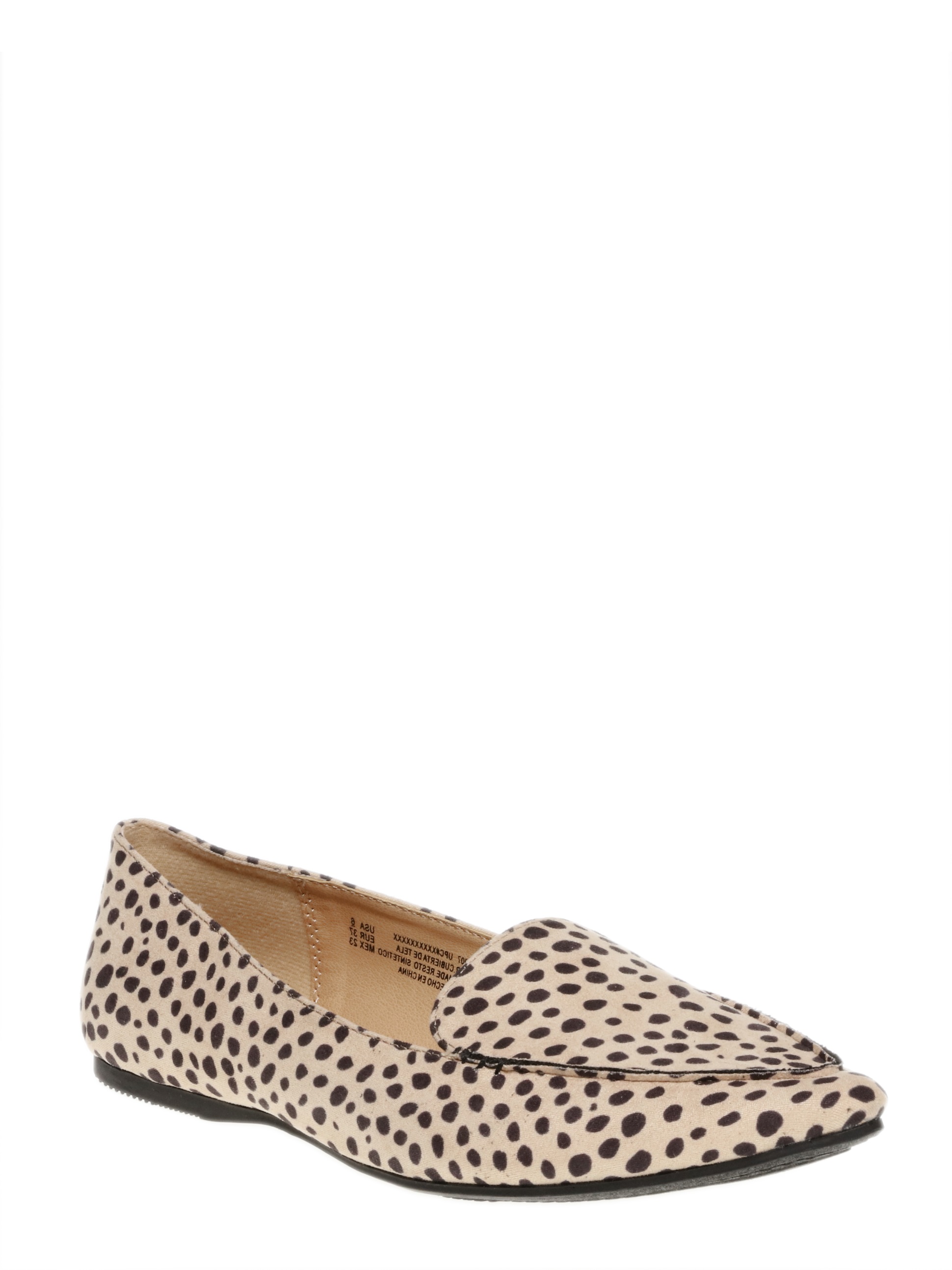 Time and Tru Women’s Animal Print Feather Flats, Wide Width Available - image 1 of 6
