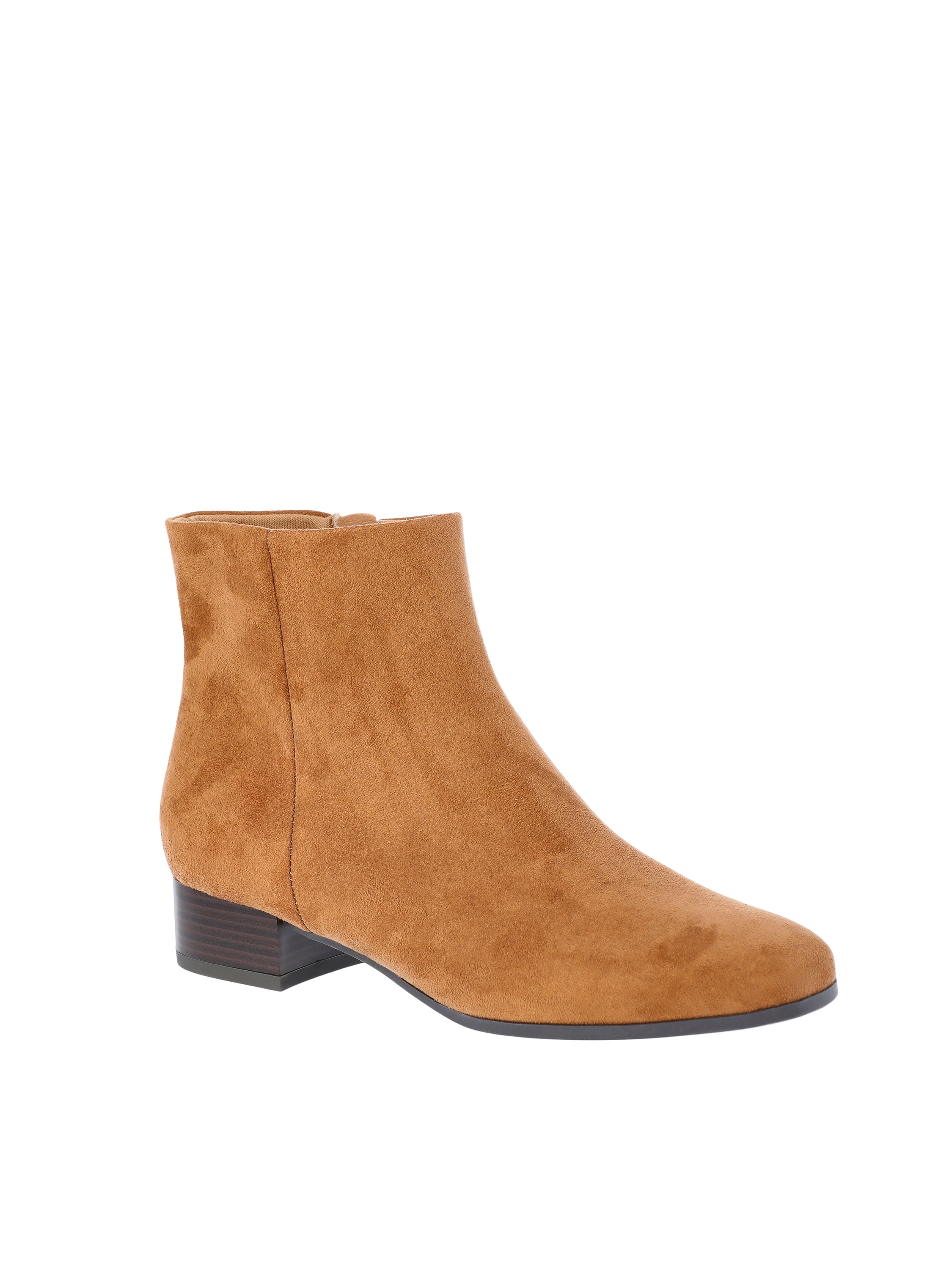 Walmart Coupons of Time and Tru Women's Faux Suede Ankle Boots, Wide Width Available