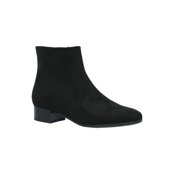 Time and Tru Women's Faux Suede Ankle Boots, Wide Width Available