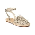 Time and Tru Women's Ankle Strap Espadrille Flats