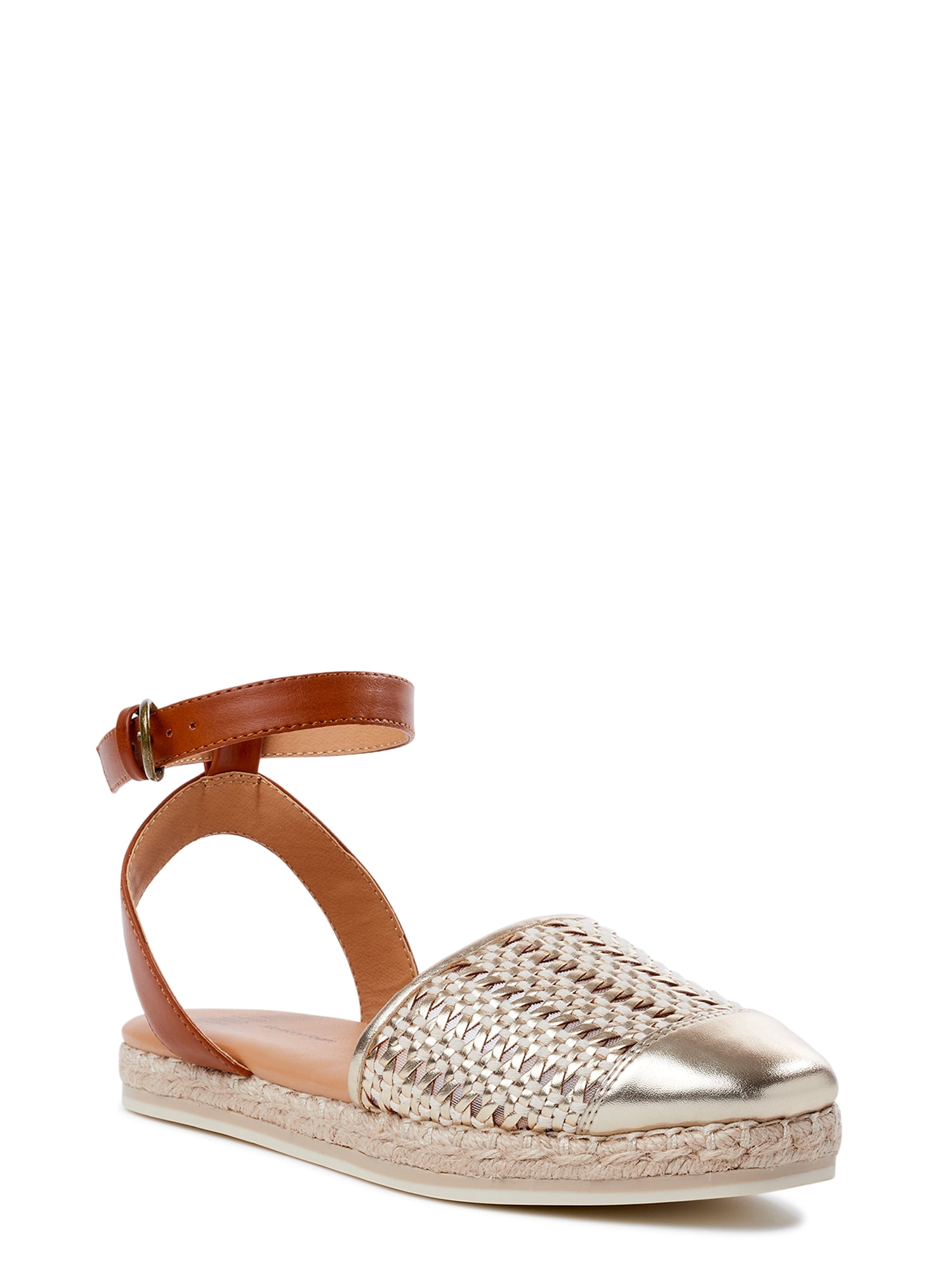 Time and Tru Women's Ankle Strap Espadrille Sandals