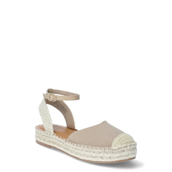 Time and Tru Women's Ankle Strap Espadrilles, Sizes 6-11