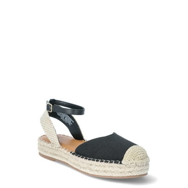 Time and Tru Women's Ankle Strap Espadrilles, Sizes 6-11