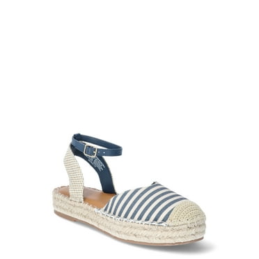 Time and Tru Women's Ankle Strap Espadrilles