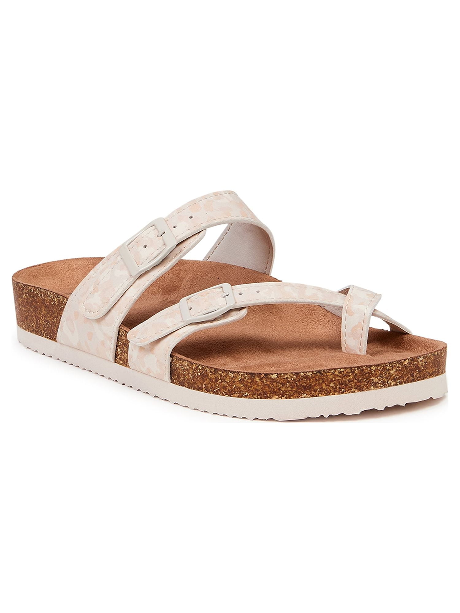 Women's Asymmetric Strap Flat Footbed Sandals, Sizes 6-11, Wide Width Available