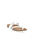 thumbnail image 1 of Time and Tru Women's Asymmetric Strap Footbed Sandals, Wide Width Available, 1 of 7