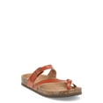 thumbnail image 1 of Time and Tru Women's Asymmetric Strap Footbed Sandals, Wide Width Available, 1 of 6