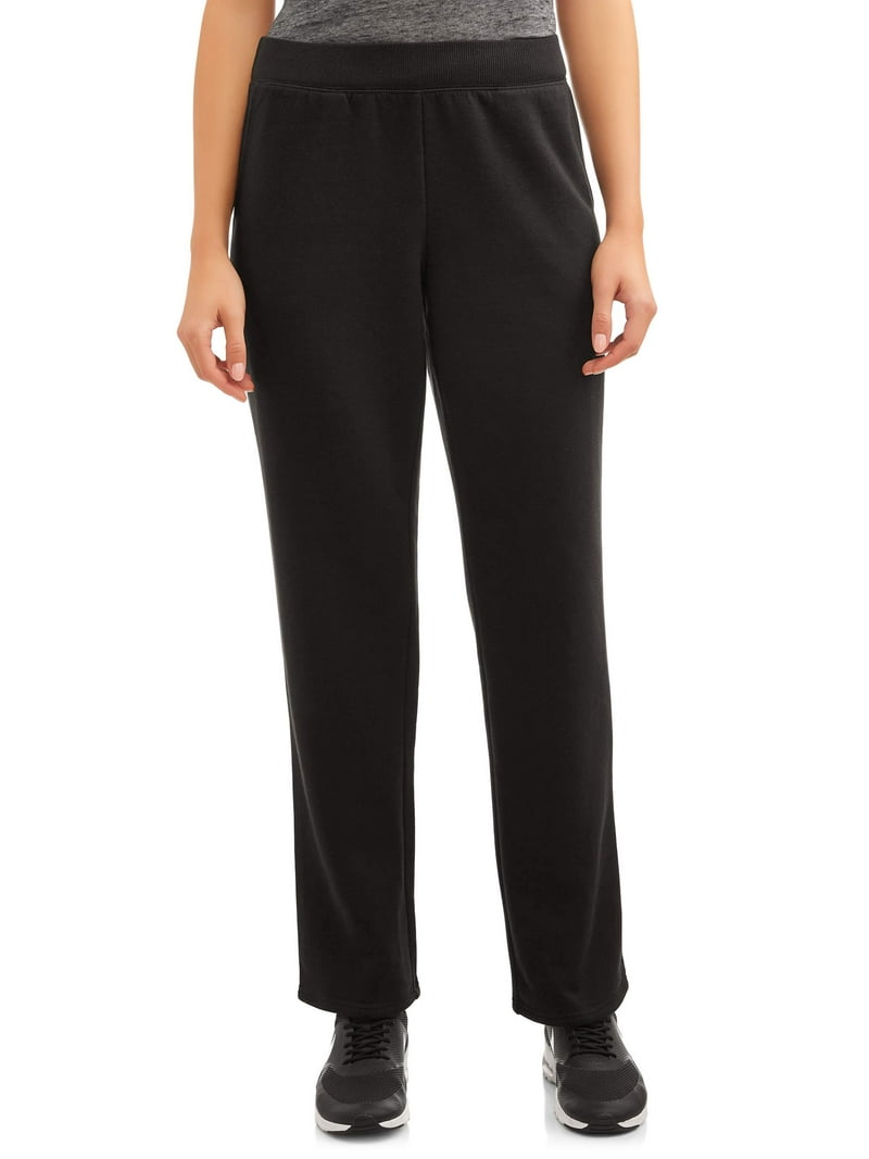 Time and Tru Women's Athleisure Fleece Open Bottom Pant - Walmart.com