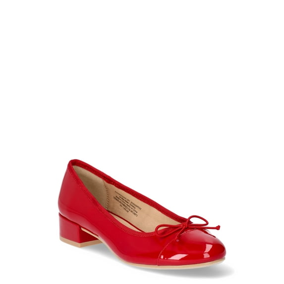 Time and Tru Women's Ballet Block Heel Pumps, Sizes 6-11