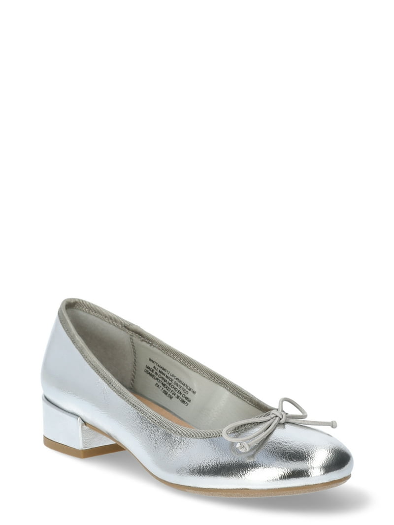 Time and Tru Ballet Block Heel Pumps - Vintage Style - Walmart.com