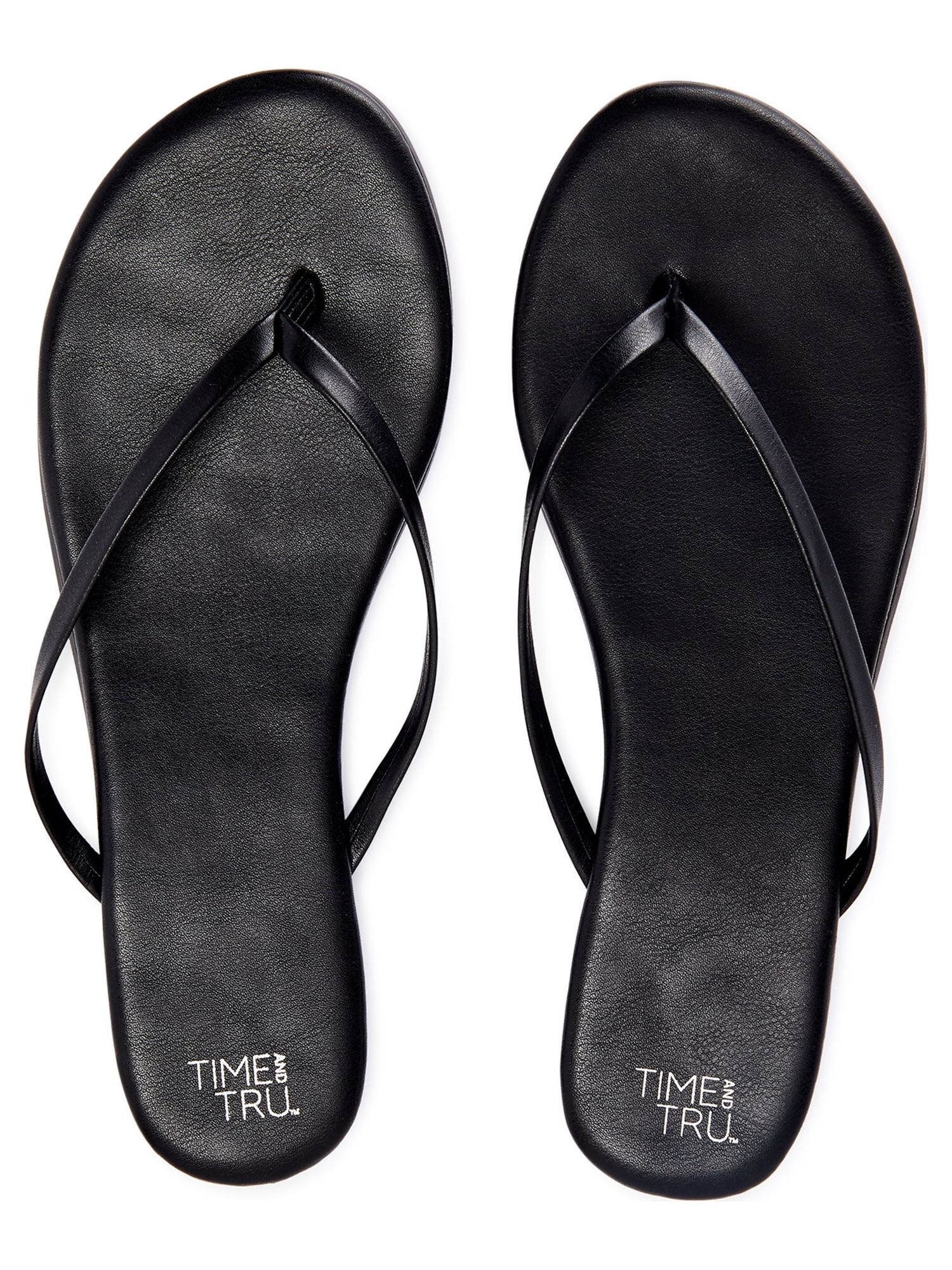 Time and Tru Women's Barely There Thong Sandals, Wide Width Available - image 1 of 7