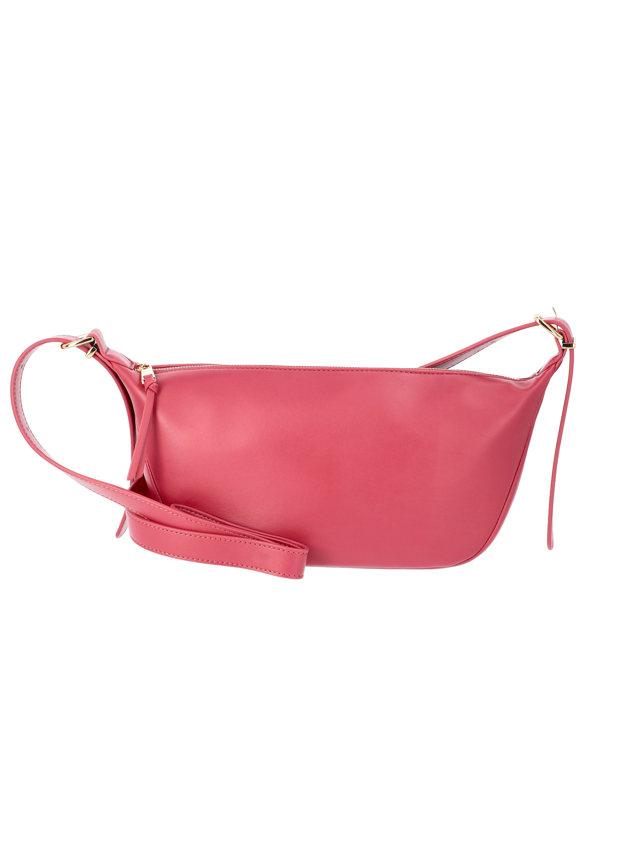 Time and Tru Women's Faux Leather Sling Crossbody Bag, Pink