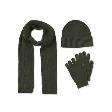 Time and Tru Women's Beanie, Scarf, and Touch Gloves Set, 3-Piece