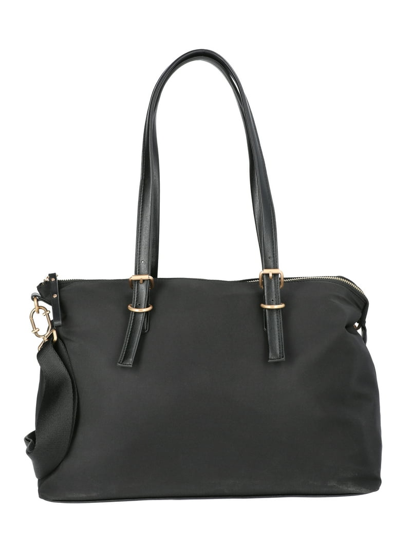 Time and Tru Becca Large Tote Bag, Black Nylon with  display picture 1
