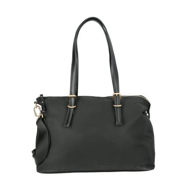 Time and Tru Women's Becca Large Tote Bag, Black