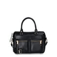 thumbnail image 1 of Time and Tru Women's Beckett Satchel Handbag, Black, 1 of 7