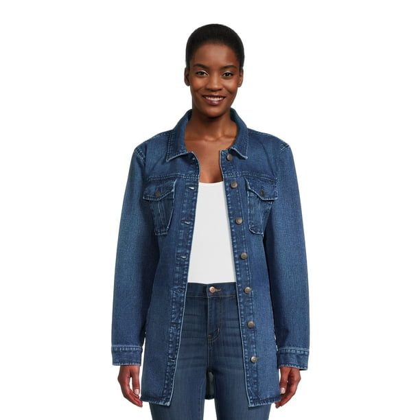 Time and Tru Women's Belted Jean Jacket