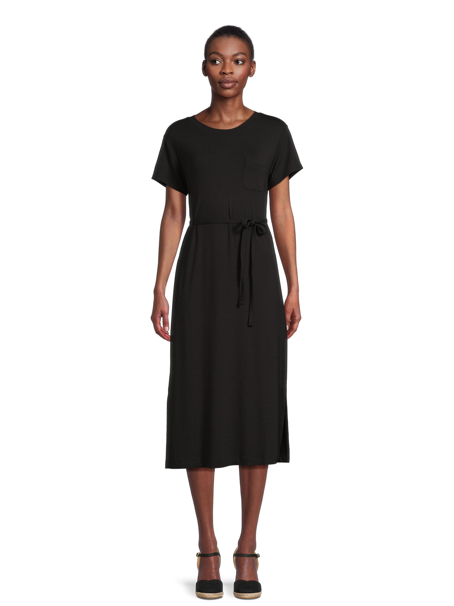 Short sleeve white fit and flare midi dress 1770 Short sleeve white fit and flare midi dress 1770