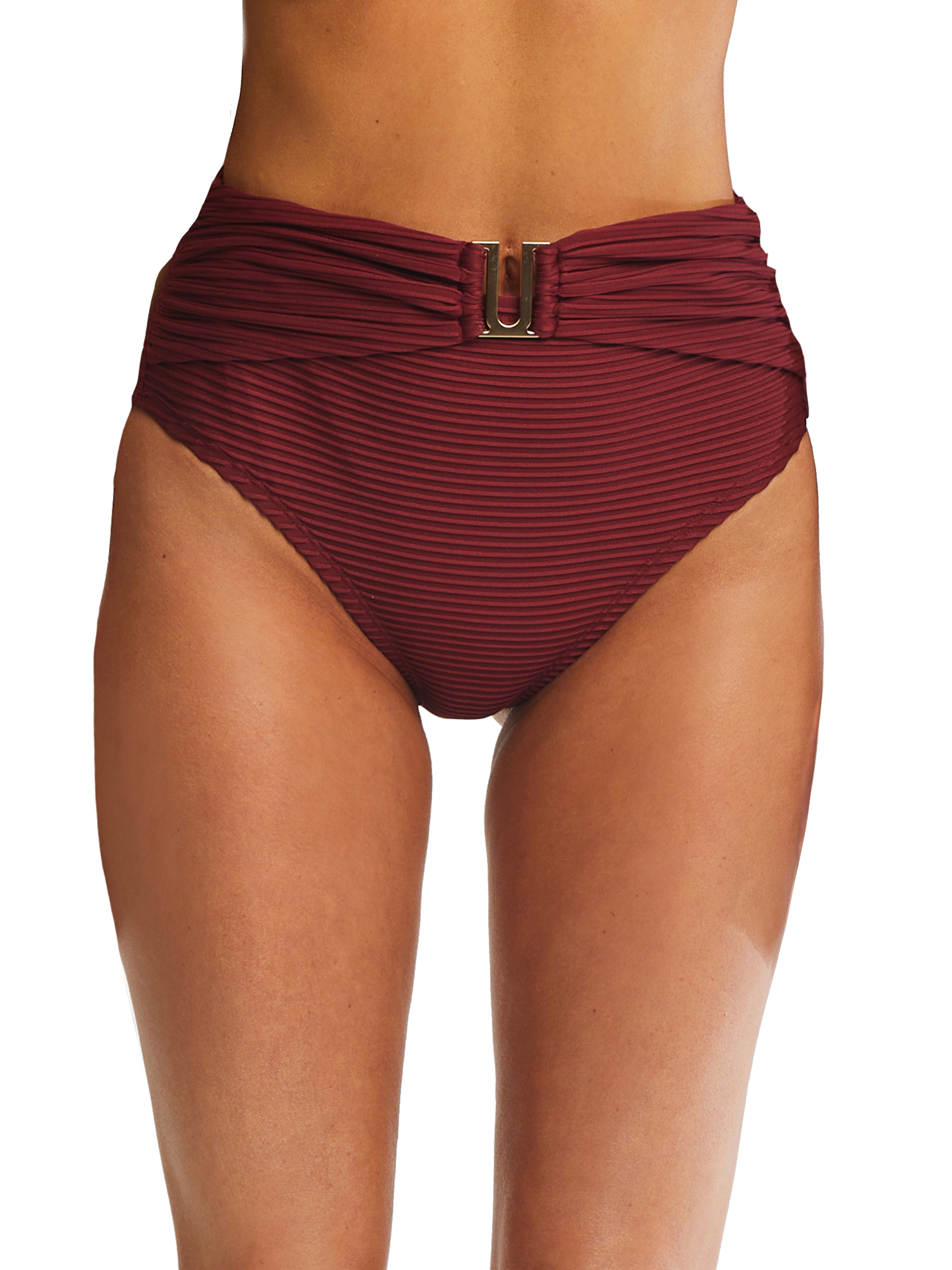 Time and Tru Women's Belted U-Trim Bikini Swimwear Bottom - image 1 of 2