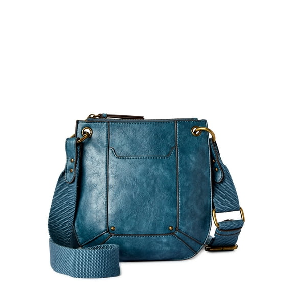 Time and Tru Women’s Bentley Crossbody Handbag Blue