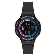 Time and Tru Women's Black Digital Sport Watch (FMDOTT088)