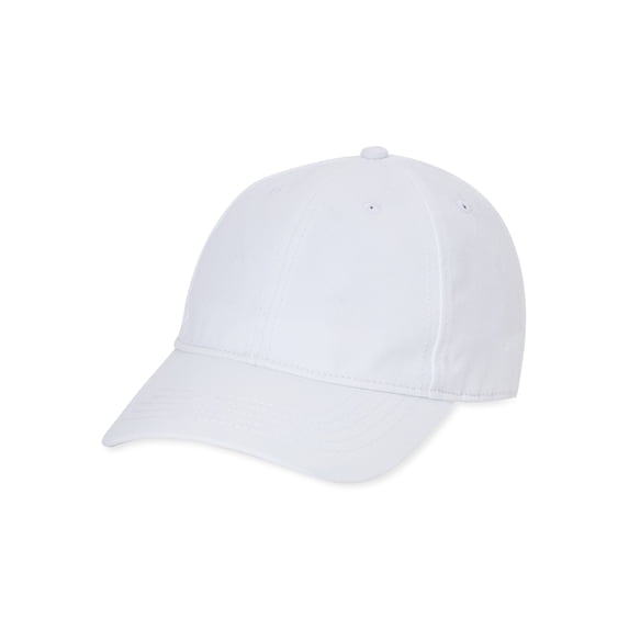 Time and Tru Women's Blank Non Washed Cotton Twill Baseball Hat Arctic White