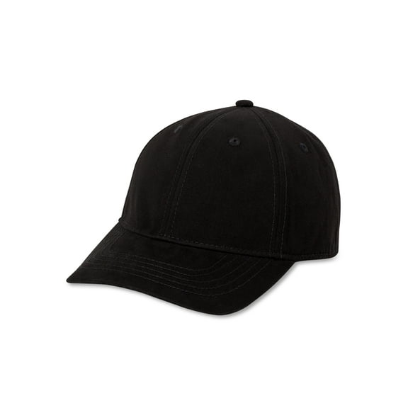 Time and Tru Women's Blank Non Washed Cotton Twill Baseball Hat Black Soot Black Soot