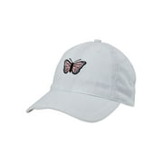 Time and Tru Women's Bleached Denim Butterfly Icon Baseball Hat