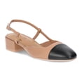 thumbnail interactive-video image 1 of Time and Tru Women's Faux Leather Block Heel Slingbacks, 1 of 19
