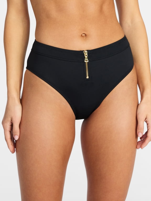 Women's Compression Zipper Bikini Bottoms, Sizes XS-3X