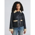 thumbnail image 1 of Time and Tru Women's and Women's Plus Bonded Faux Shearling Jacket, Sizes XS-2X, 1 of 5