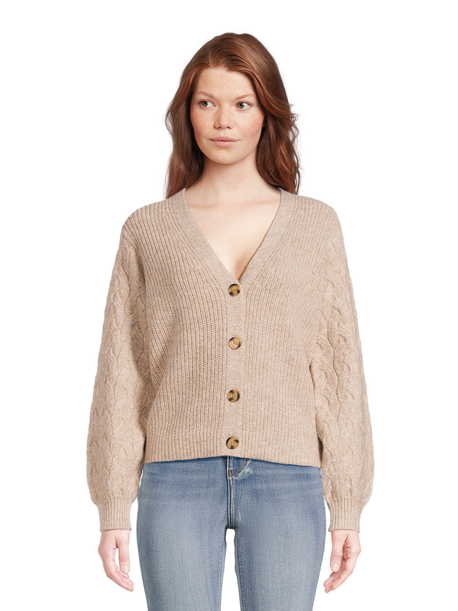 Time and Tru Women's Boyfriend Cardigan Sweater, Midweight, Sizes XS ...