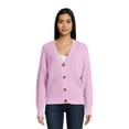 Time and Tru Women's Boyfriend Cardigan Sweater, Midweight, Sizes XS