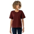 Time and Tru Women's Boyfriend Pocket Tee with Short Sleeves