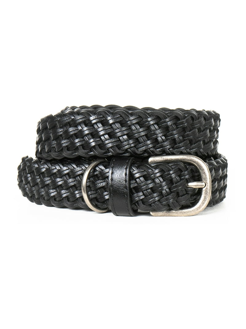 WORTH New York Black Woven Leather Belt for Women WORTH New York Black Woven Leather Belt for Women  main image 4