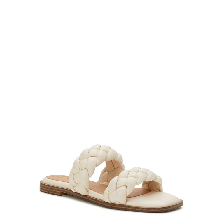 Time and tru ruffle sandals discount