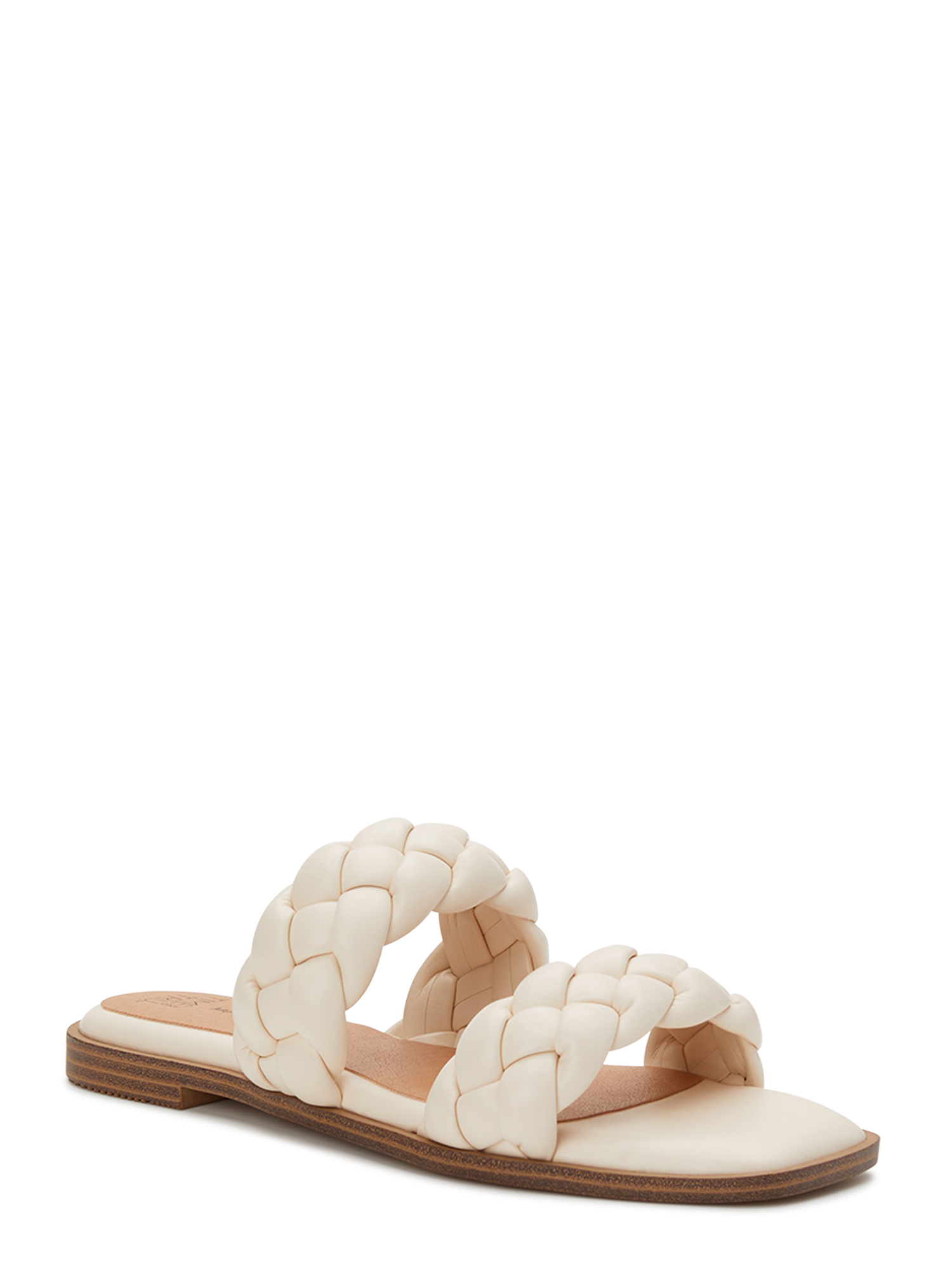 Time and Tru Women's Braided Two Band Sandals - image 1 of 5