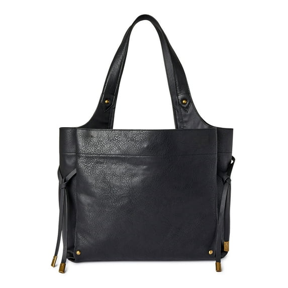 Time and Tru Women’s Broadway Tote Handbag Black