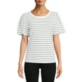 thumbnail image 1 of Time and Tru Women's Bubble Sleeve Top, 1 of 5