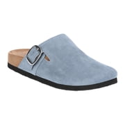 Time and Tru Women's Buckle Clogs, Blue