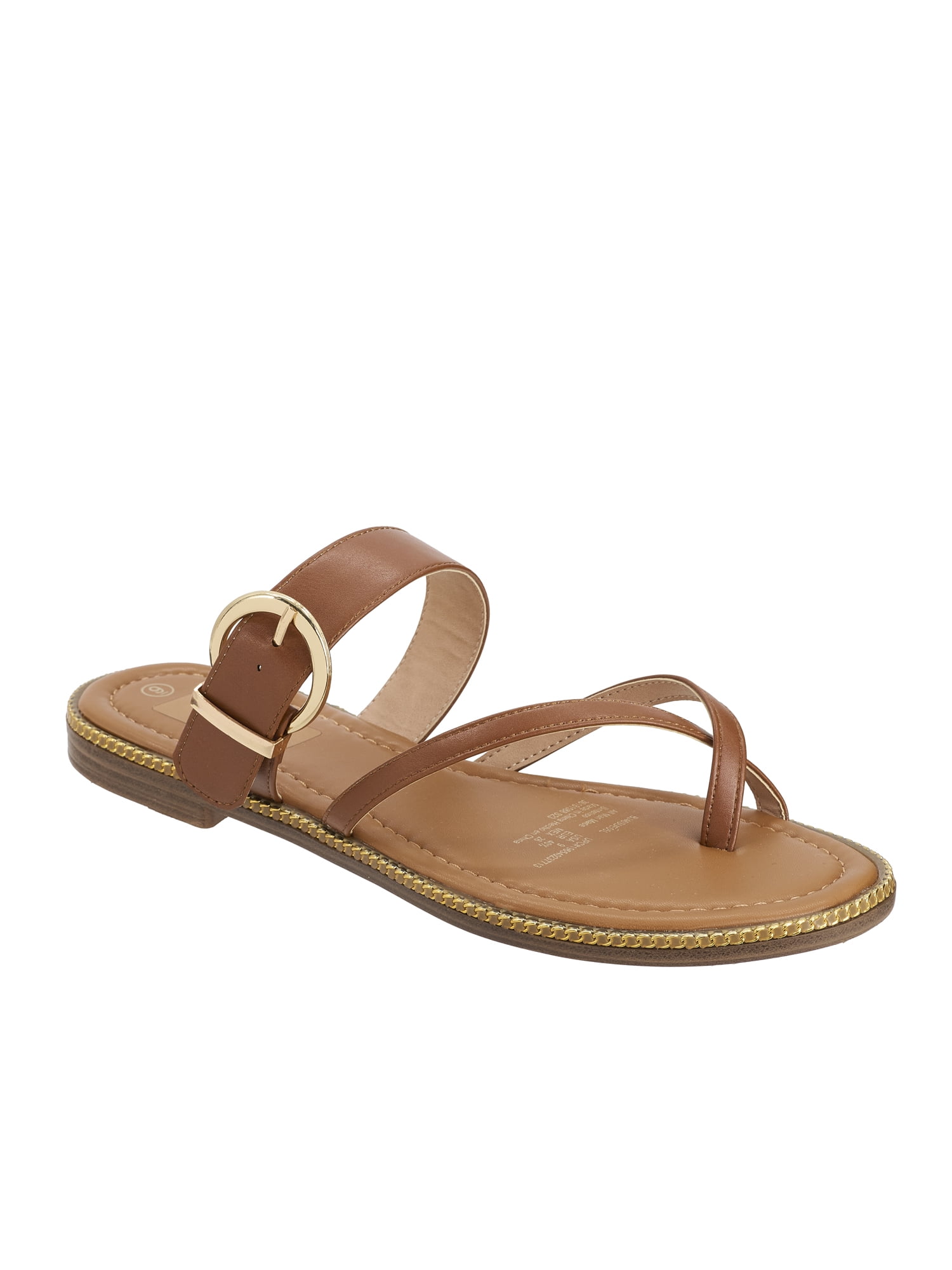Time and Tru Women's Buckle Toe Loop Sandals