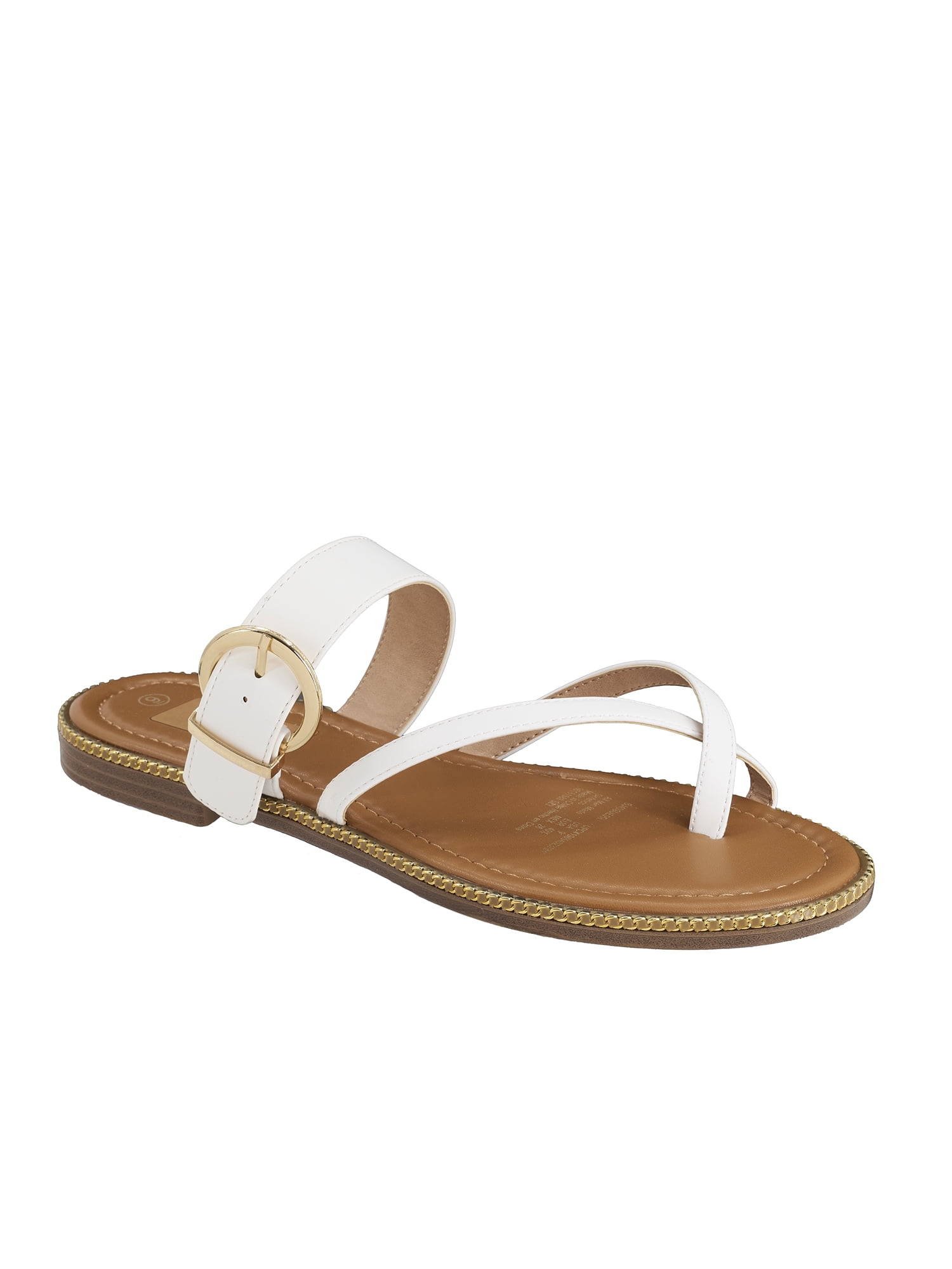 Time and Tru Women's Buckle Toe Loop Sandals