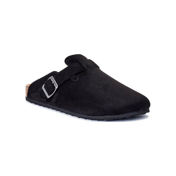 Time and Tru Women's Buckled Microfiber Clogs